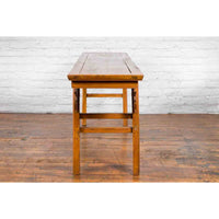 Chinese Qing Dynasty Shandong Altar Console Table with Carved Scrolling Motifs