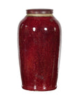 Chinese Qing Dynasty 18th or 19th Century Oxblood Jar with Circular Lid-1. Asian & Chinese Furniture, Art, Antiques, Vintage Home Décor for sale at FEA Home