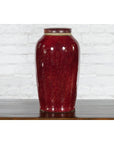 Chinese Qing Dynasty 18th or 19th Century Oxblood Jar with Circular Lid-10. Asian & Chinese Furniture, Art, Antiques, Vintage Home Décor for sale at FEA Home