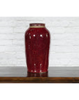 Chinese Qing Dynasty 18th or 19th Century Oxblood Jar with Circular Lid-3. Asian & Chinese Furniture, Art, Antiques, Vintage Home Décor for sale at FEA Home