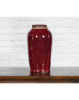 Chinese Qing Dynasty 18th or 19th Century Oxblood Jar with Circular Lid-4. Asian & Chinese Furniture, Art, Antiques, Vintage Home Décor for sale at FEA Home