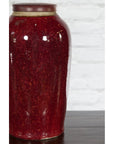 Chinese Qing Dynasty 18th or 19th Century Oxblood Jar with Circular Lid-8. Asian & Chinese Furniture, Art, Antiques, Vintage Home Décor for sale at FEA Home