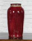Chinese Qing Dynasty 18th or 19th Century Oxblood Jar with Circular Lid-9. Asian & Chinese Furniture, Art, Antiques, Vintage Home Décor for sale at FEA Home