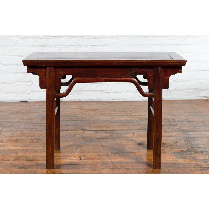 Chinese 19th Century Qing Dynasty Altar Console Table with Humpback Stretchers-YN1532-11. Asian & Chinese Furniture, Art, Antiques, Vintage Home Décor for sale at FEA Home