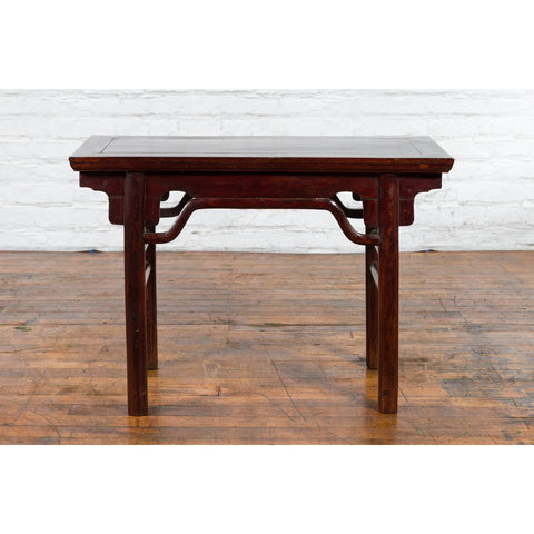 Chinese 19th Century Qing Dynasty Altar Console Table with Humpback Stretchers-YN1532-4. Asian & Chinese Furniture, Art, Antiques, Vintage Home Décor for sale at FEA Home