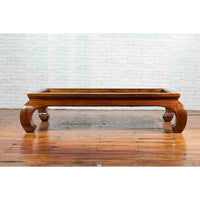 18th or 19th Century Elm Doors with Iron Hardware Made into a Ming Coffee Table