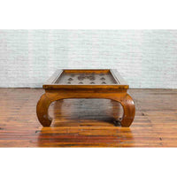 18th or 19th Century Elm Doors with Iron Hardware Made into a Ming Coffee Table