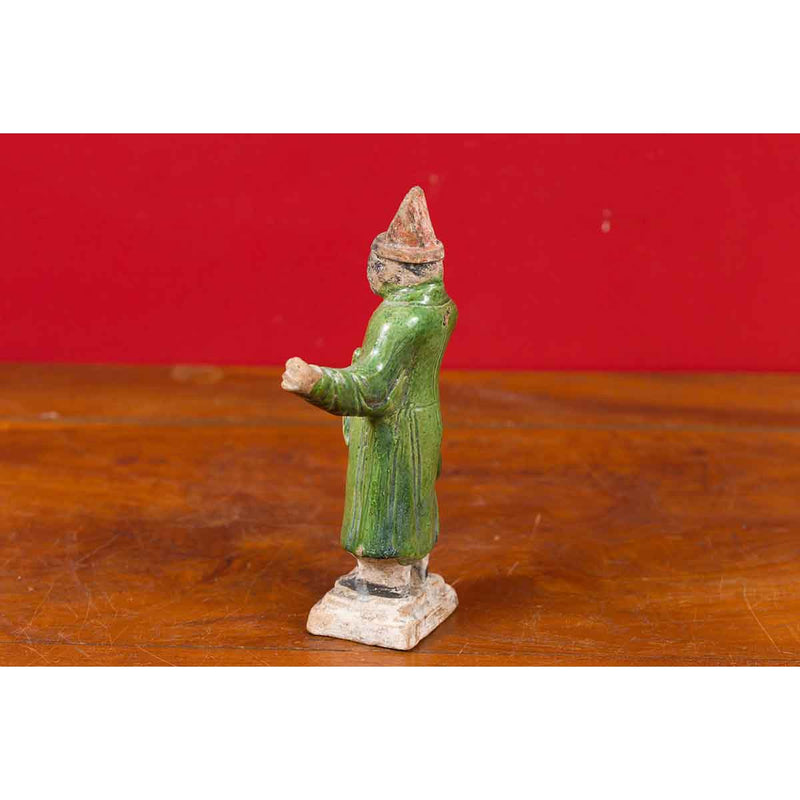 Terracotta Ming Dynasty Court Official Statuette with Original Polychromy-YN1675-9. Asian & Chinese Furniture, Art, Antiques, Vintage Home Décor for sale at FEA Home