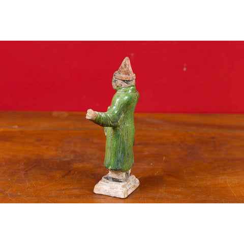 Terracotta Ming Dynasty Court Official Statuette with Original Polychromy-YN1675-9. Asian & Chinese Furniture, Art, Antiques, Vintage Home Décor for sale at FEA Home