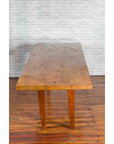 Large Vintage Indonesian Dining Table with Mango Wood Top and Tapered Legs-9. Asian & Chinese Furniture, Art, Antiques, Vintage Home Décor for sale at FEA Home