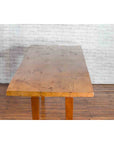 Large Vintage Indonesian Dining Table with Mango Wood Top and Tapered Legs-10. Asian & Chinese Furniture, Art, Antiques, Vintage Home Décor for sale at FEA Home