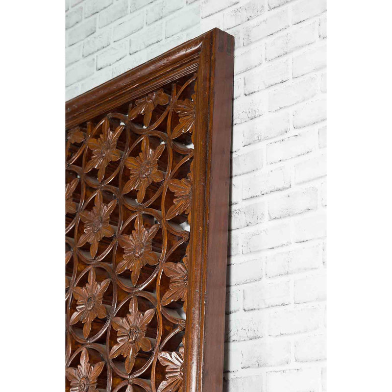 Pair of 19th Century Chinese Wooden Panels with Floral Motifs and Carved Objects-YN1817-11. Asian & Chinese Furniture, Art, Antiques, Vintage Home Décor for sale at FEA Home