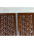 Pair of 19th Century Chinese Wooden Panels with Floral Motifs and Carved Objects-4. Asian & Chinese Furniture, Art, Antiques, Vintage Home Décor for sale at FEA Home