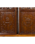 Pair of 19th Century Chinese Wooden Panels with Floral Motifs and Carved Objects-6. Asian & Chinese Furniture, Art, Antiques, Vintage Home Décor for sale at FEA Home
