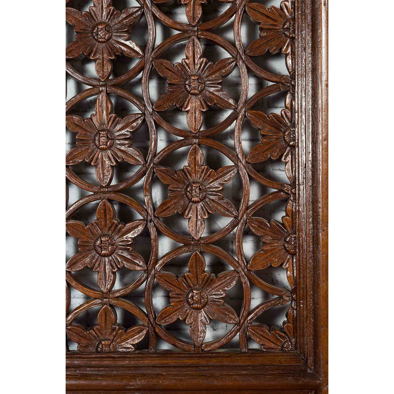 Pair of 19th Century Chinese Wooden Panels with Floral Motifs and Carved Objects-YN1817-9. Asian & Chinese Furniture, Art, Antiques, Vintage Home Décor for sale at FEA Home