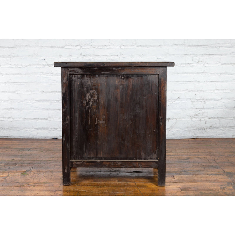 Chinese Qing Dynasty 19th Century Cabinet with Hand-Painted Floral Décor-YN1857-7. Asian & Chinese Furniture, Art, Antiques, Vintage Home Décor for sale at FEA Home
