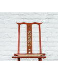 Chinese Early 20th Century Red Lacquer Traveller's Folding Chair with Woven Seat-3. Asian & Chinese Furniture, Art, Antiques, Vintage Home Décor for sale at FEA Home