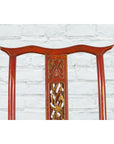 Chinese Early 20th Century Red Lacquer Traveller's Folding Chair with Woven Seat-5. Asian & Chinese Furniture, Art, Antiques, Vintage Home Décor for sale at FEA Home