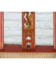 Chinese Early 20th Century Red Lacquer Traveller's Folding Chair with Woven Seat-7. Asian & Chinese Furniture, Art, Antiques, Vintage Home Décor for sale at FEA Home