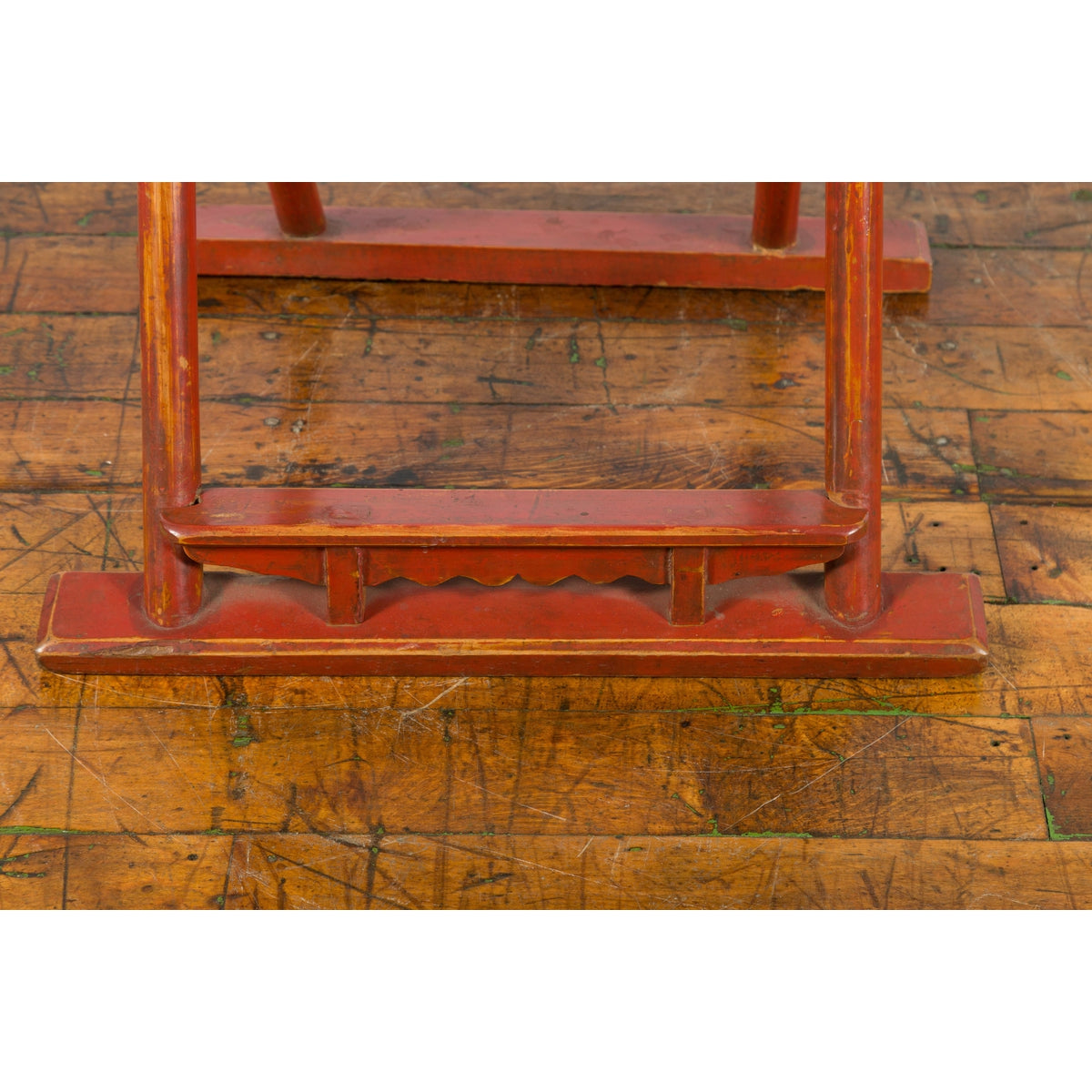 Chinese Early 20th Century Red Lacquer Traveller&#39;s Folding Chair with Woven Seat-9. Asian &amp; Chinese Furniture, Art, Antiques, Vintage Home Décor for sale at FEA Home