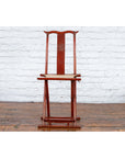 Chinese Early 20th Century Red Lacquer Traveller's Folding Chair with Woven Seat-2. Asian & Chinese Furniture, Art, Antiques, Vintage Home Décor for sale at FEA Home