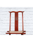 Chinese Early 20th Century Red Lacquer Traveller's Folding Chair with Woven Seat-3. Asian & Chinese Furniture, Art, Antiques, Vintage Home Décor for sale at FEA Home