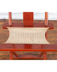 Chinese Early 20th Century Red Lacquer Traveller's Folding Chair with Woven Seat-8. Asian & Chinese Furniture, Art, Antiques, Vintage Home Décor for sale at FEA Home