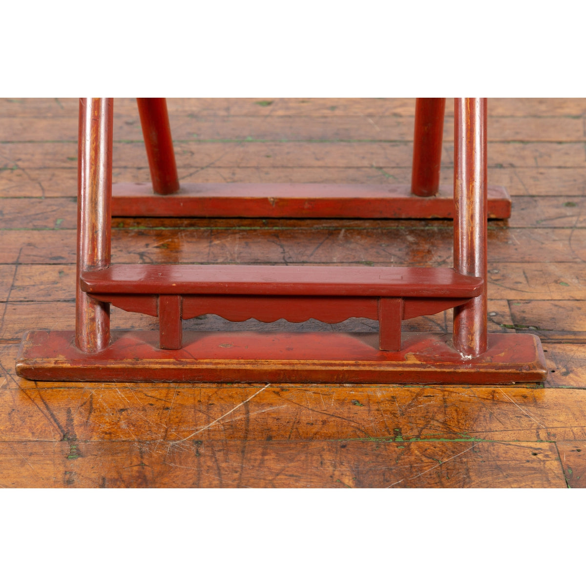 Chinese Early 20th Century Red Lacquer Traveller&#39;s Folding Chair with Woven Seat-9. Asian &amp; Chinese Furniture, Art, Antiques, Vintage Home Décor for sale at FEA Home