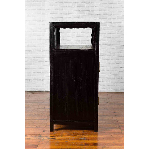 Chinese Qing Dynasty Period 19th Century Cabinet with Original Brown Lacquer-12. Asian & Chinese Furniture, Art, Antiques, Vintage Home Décor for sale at FEA Home