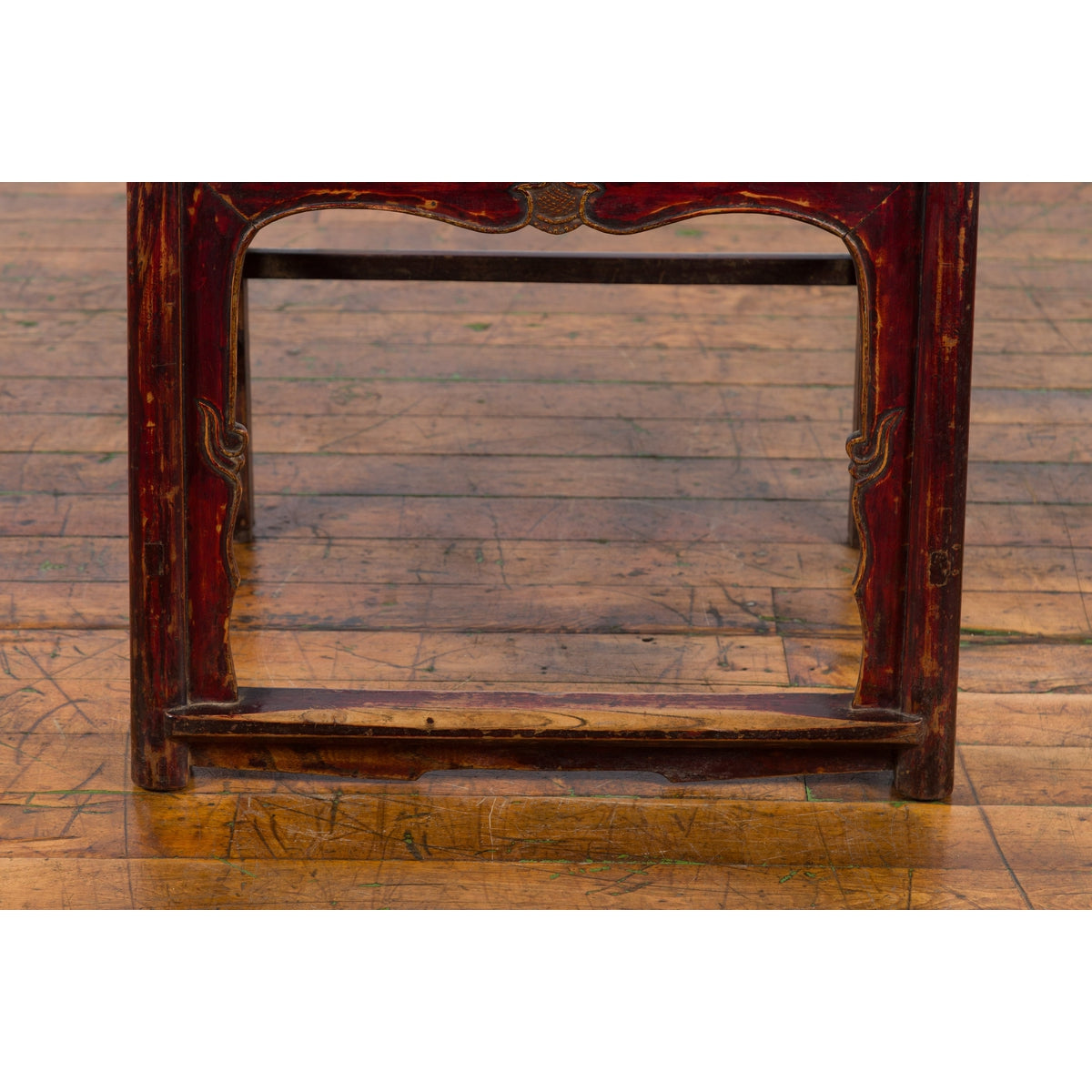 Chinese 19th Century Qing Dynasty Yoke Back Armchair with Carved Medallions-11. Asian &amp; Chinese Furniture, Art, Antiques, Vintage Home Décor for sale at FEA Home