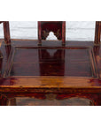 Chinese 19th Century Qing Dynasty Yoke Back Armchair with Carved Medallions-9. Asian & Chinese Furniture, Art, Antiques, Vintage Home Décor for sale at FEA Home