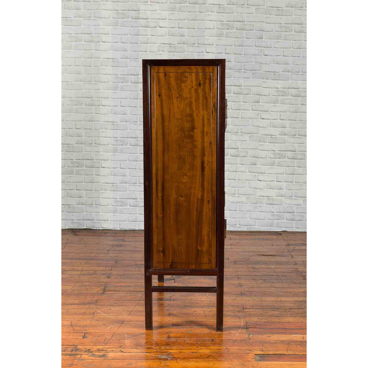 Chinese Two-Toned Early 20th Century Cabinet with Carved Apron and Inner Drawers-15. Asian &amp; Chinese Furniture, Art, Antiques, Vintage Home Décor for sale at FEA Home