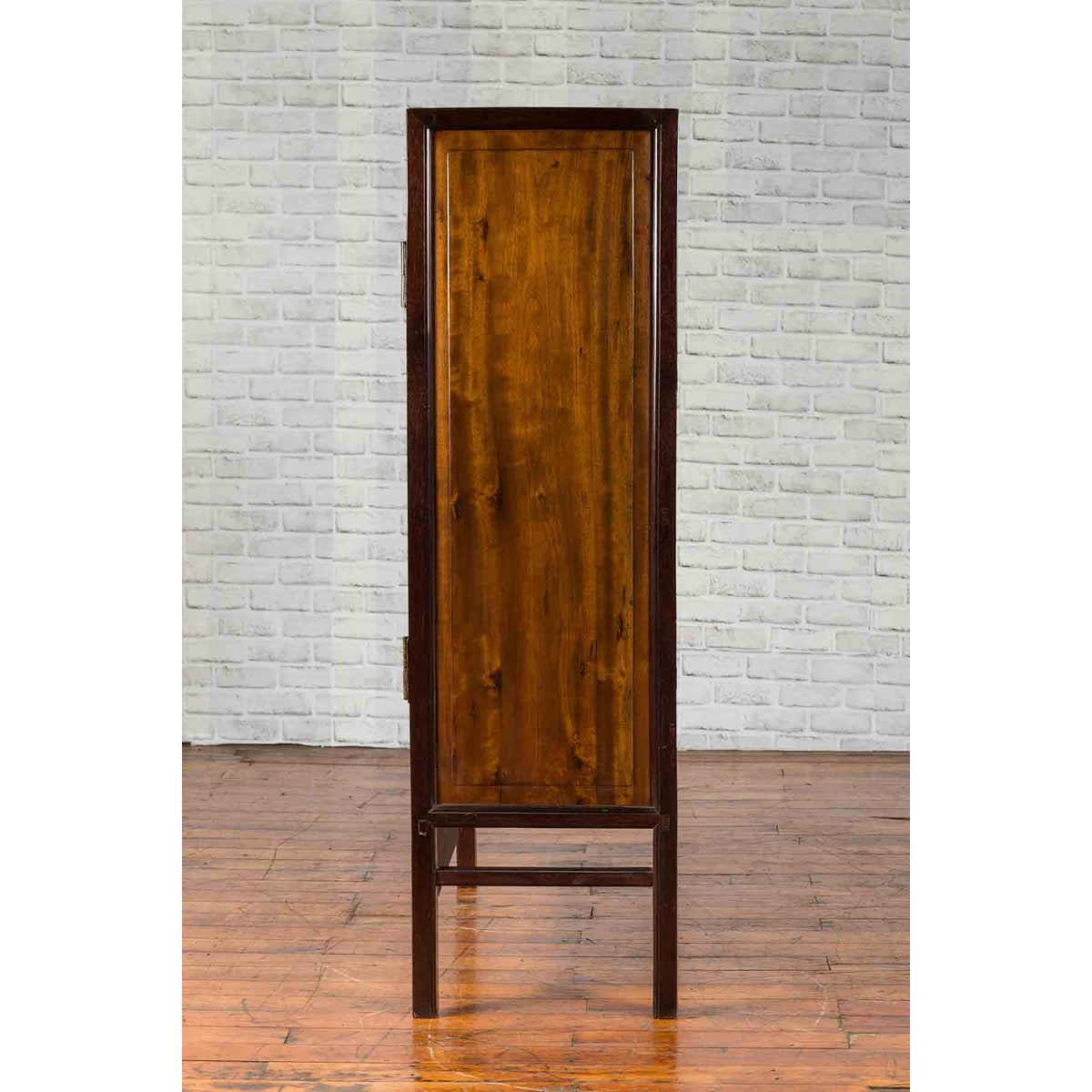 Chinese Two-Toned Early 20th Century Cabinet with Carved Apron and Inner Drawers-17. Asian &amp; Chinese Furniture, Art, Antiques, Vintage Home Décor for sale at FEA Home
