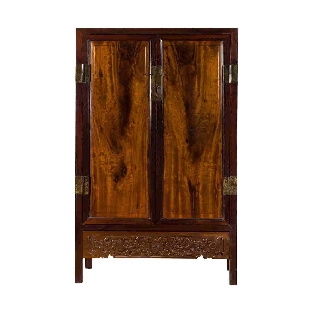 Chinese Two-Toned Early 20th Century Cabinet with Carved Apron and Inner Drawers-1. Asian & Chinese Furniture, Art, Antiques, Vintage Home Décor for sale at FEA Home