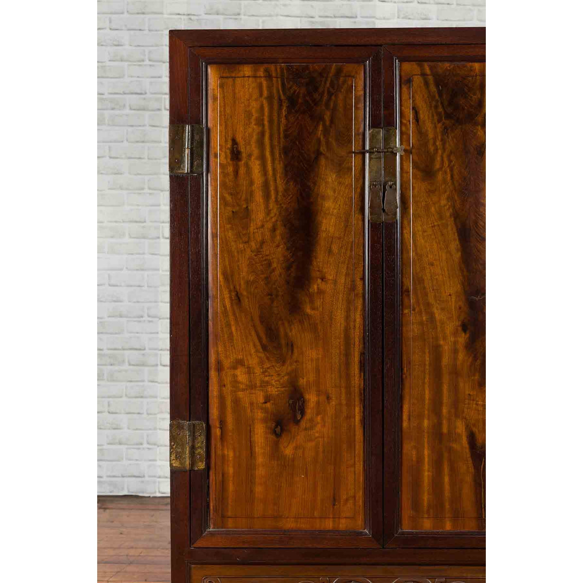 Chinese Two-Toned Early 20th Century Cabinet with Carved Apron and Inner Drawers-8. Asian &amp; Chinese Furniture, Art, Antiques, Vintage Home Décor for sale at FEA Home