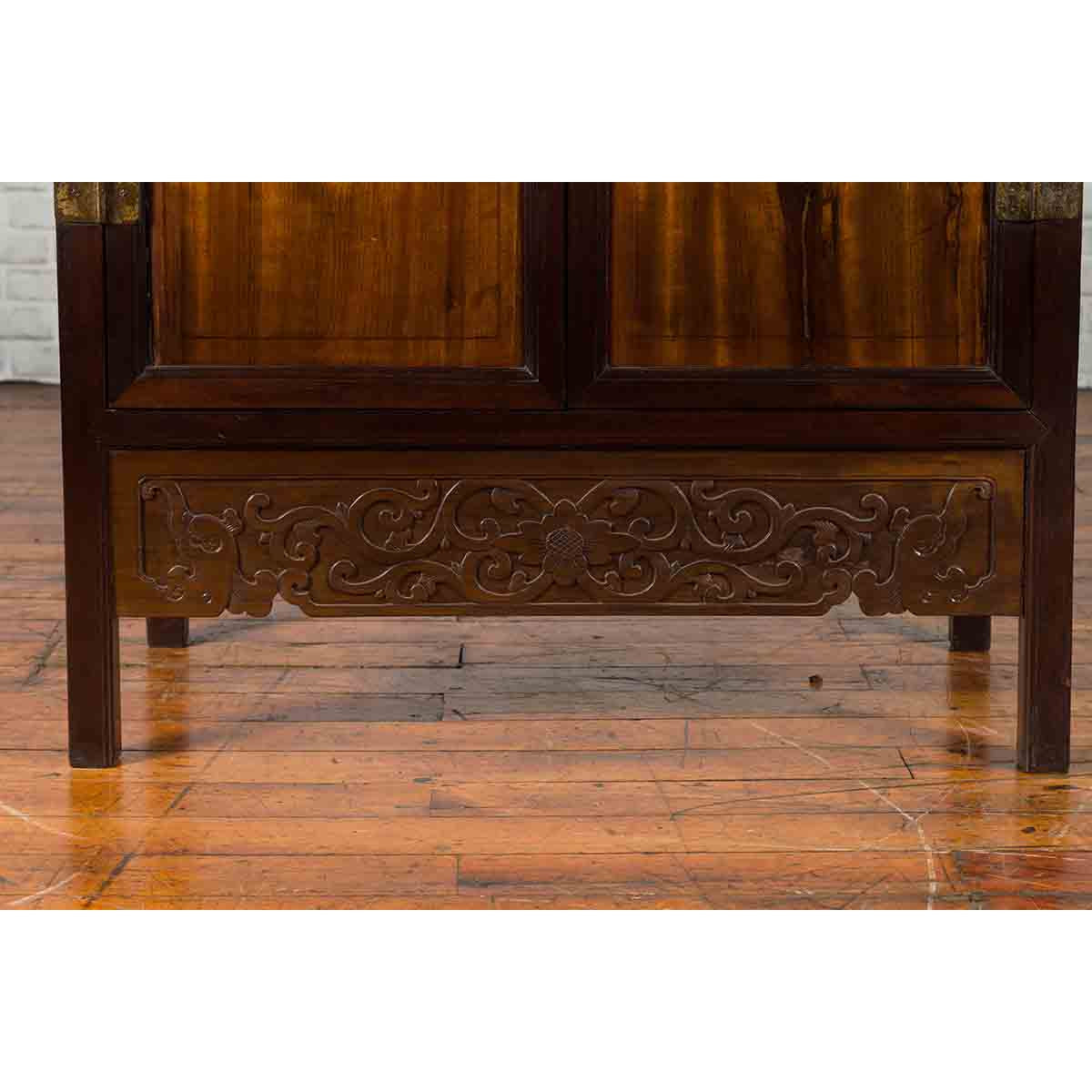 Chinese Two-Toned Early 20th Century Cabinet with Carved Apron and Inner Drawers-10. Asian &amp; Chinese Furniture, Art, Antiques, Vintage Home Décor for sale at FEA Home