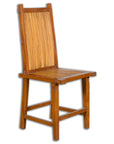 Rustic Javanese Vintage Wooden Side Chair with Slatted Bamboo Back and Seat-1. Asian & Chinese Furniture, Art, Antiques, Vintage Home Décor for sale at FEA Home