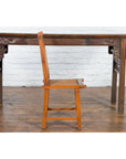Rustic Javanese Vintage Wooden Side Chair with Slatted Bamboo Back and Seat-12. Asian & Chinese Furniture, Art, Antiques, Vintage Home Décor for sale at FEA Home
