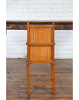 Rustic Javanese Vintage Wooden Side Chair with Slatted Bamboo Back and Seat-13. Asian & Chinese Furniture, Art, Antiques, Vintage Home Décor for sale at FEA Home