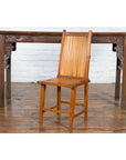 Rustic Javanese Vintage Wooden Side Chair with Slatted Bamboo Back and Seat-15. Asian & Chinese Furniture, Art, Antiques, Vintage Home Décor for sale at FEA Home