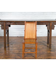 Rustic Javanese Vintage Wooden Side Chair with Slatted Bamboo Back and Seat-2. Asian & Chinese Furniture, Art, Antiques, Vintage Home Décor for sale at FEA Home