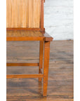 Rustic Javanese Vintage Wooden Side Chair with Slatted Bamboo Back and Seat-8. Asian & Chinese Furniture, Art, Antiques, Vintage Home Décor for sale at FEA Home