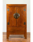 Chinese Qing Dynasty 19th Century Nicely Grained Cabinet with Medallion Lock-2. Asian & Chinese Furniture, Art, Antiques, Vintage Home Décor for sale at FEA Home