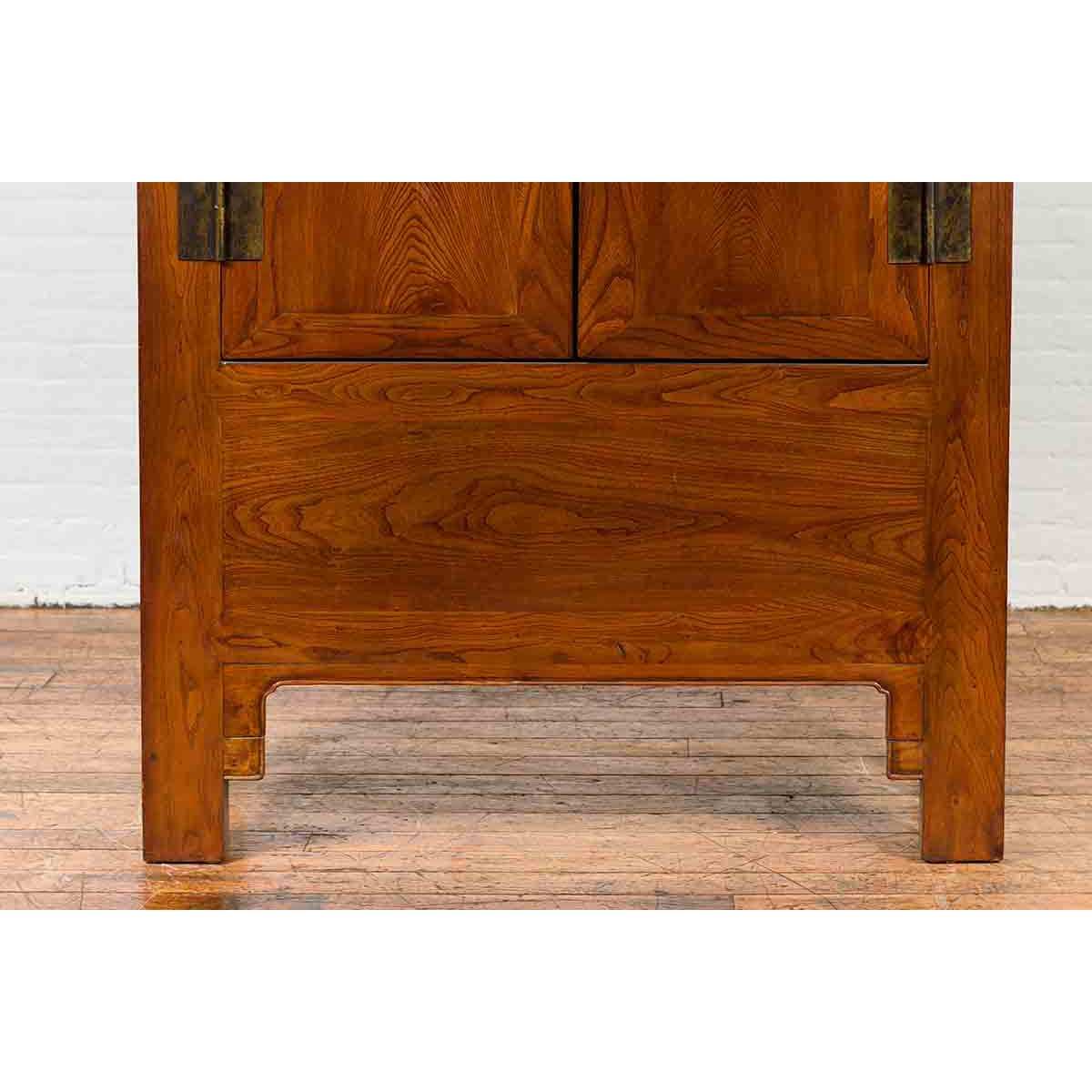 Chinese Qing Dynasty 19th Century Nicely Grained Cabinet with Medallion Lock-7. Asian &amp; Chinese Furniture, Art, Antiques, Vintage Home Décor for sale at FEA Home