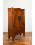 Chinese Qing Dynasty 19th Century Nicely Grained Cabinet with Medallion Lock-4. Asian & Chinese Furniture, Art, Antiques, Vintage Home Décor for sale at FEA Home