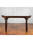 Chinese 19th Century Qing Dynasty Altar Console Table with Carved Spandrels-4. Asian & Chinese Furniture, Art, Antiques, Vintage Home Décor for sale at FEA Home