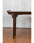 Chinese 19th Century Qing Dynasty Altar Console Table with Carved Spandrels-6. Asian & Chinese Furniture, Art, Antiques, Vintage Home Décor for sale at FEA Home