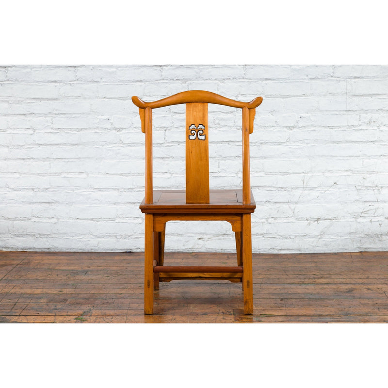 Chinese Qing Dynasty Lamp Hanger Chair with Carved Splat and Two Toned Finish - Antique Chinese and Vintage Asian Furniture for Sale at FEA Home