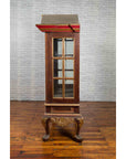 Dutch Colonial Early 20th Century Bonnet Top Gilded Cabinet with Glass Doors-18. Asian & Chinese Furniture, Art, Antiques, Vintage Home Décor for sale at FEA Home