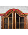 Dutch Colonial Early 20th Century Bonnet Top Gilded Cabinet with Glass Doors-4. Asian & Chinese Furniture, Art, Antiques, Vintage Home Décor for sale at FEA Home